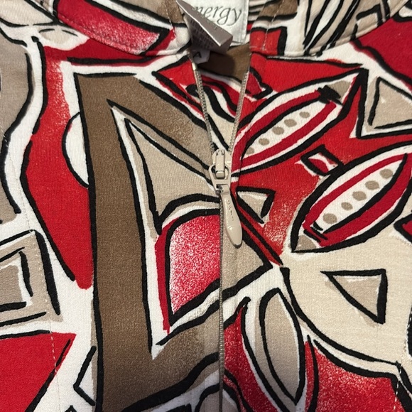 Chico's Zenergy Abstract Print Zip Up Jacket Chico's 3/XL - Picture 2 of 5